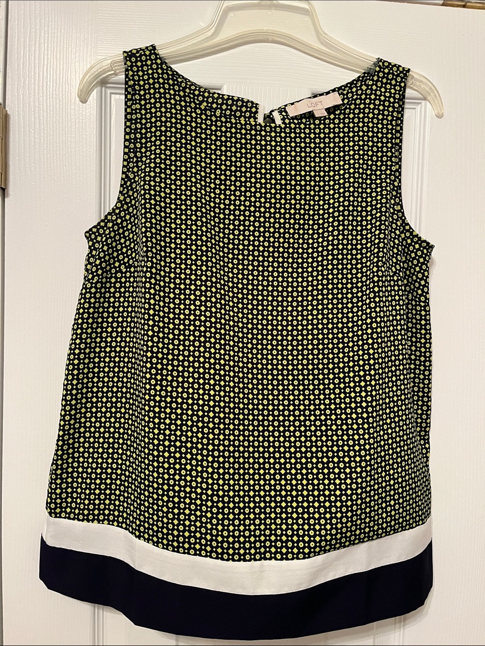 Geometric Colorblock Print Sleeveless Blouse by LOFT